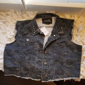 Camo Denim Vest